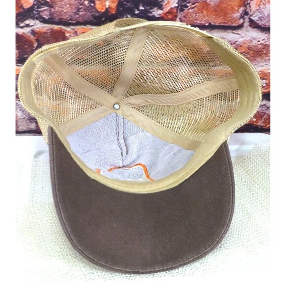 Jägermeister 56 Yard Line Brown & Tan Mesh Trucker Hat Adjustable Snapback - Picture 5 of 7